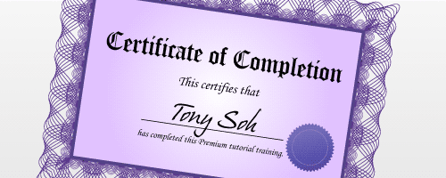 illustrator certificate design