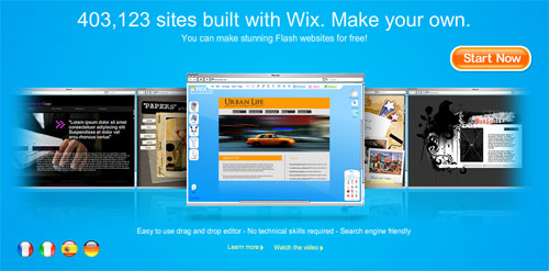wix Build flash websites with wix
