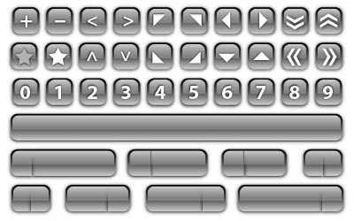 72 glass buttons