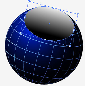 digital globe with sunburst effect