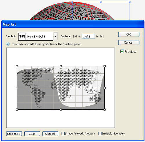 digital globe with sunburst effect