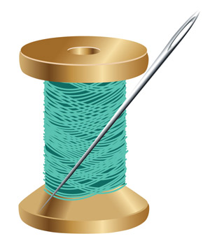 reel with needle