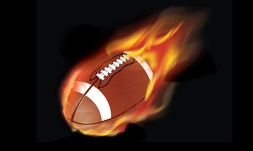 football-with-flames