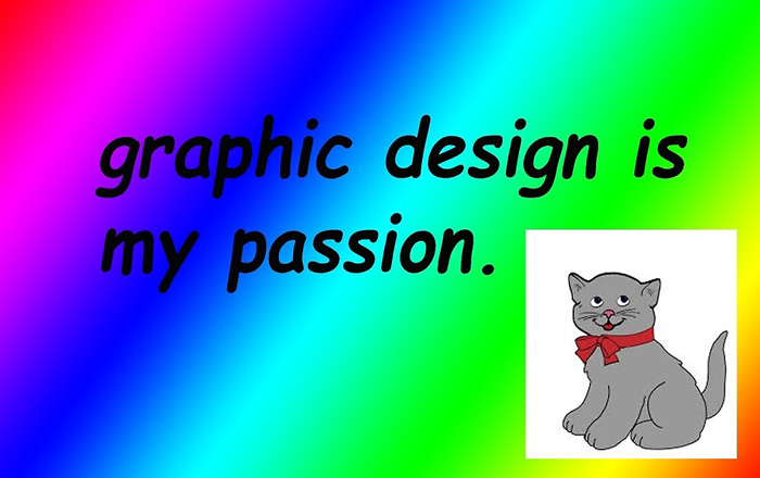 graphic design is my passion meme meaning rainbow background